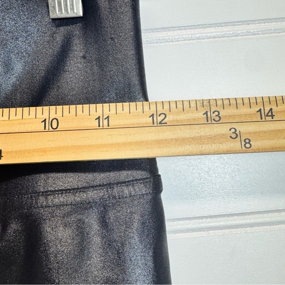 Carbon38 Takara Shine Leggings Womens S Black Gloss Crop High Waist Activewear - Picture 6 of 11